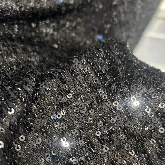 FASHION NOVA Black Reach For The Stars Sequin Jumpsuit - Black L - Picture 3 of 15